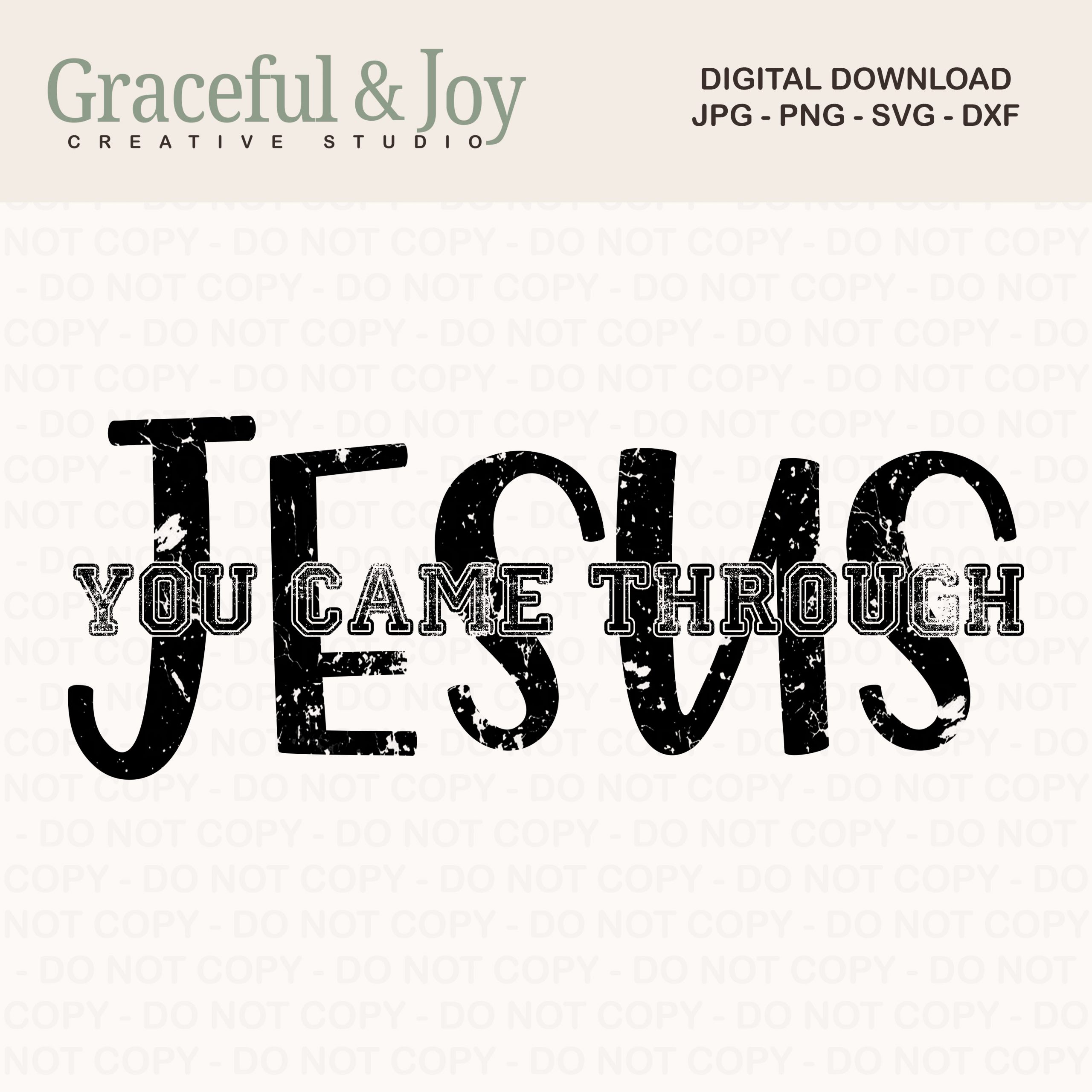 Digital Download - Jesus You Came Through