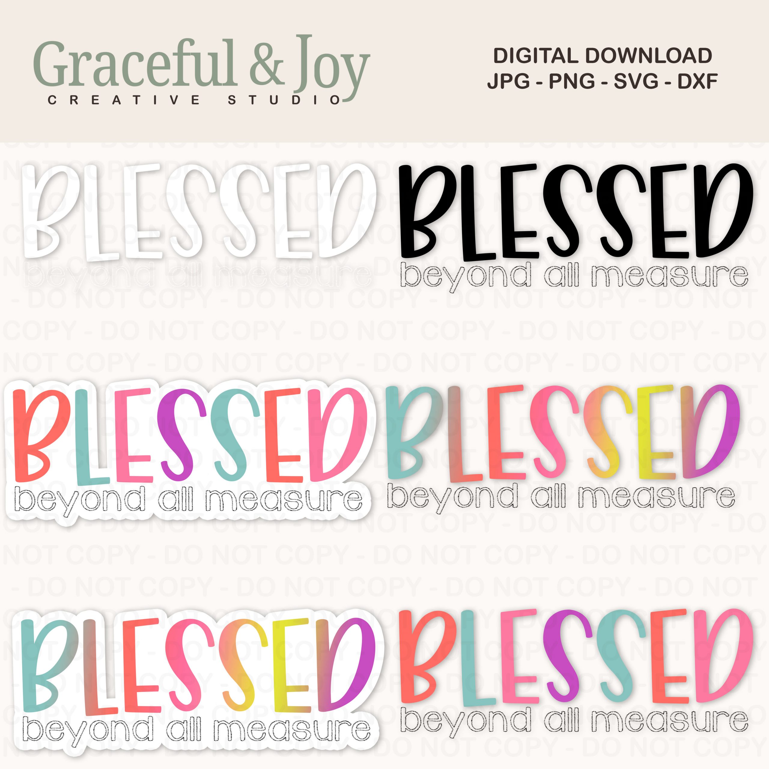 Digital Download - Blessed Beyond All Measure
